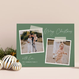 スナップショット | Merry Christmas 2枚フォトホリデーカード シーズンカード