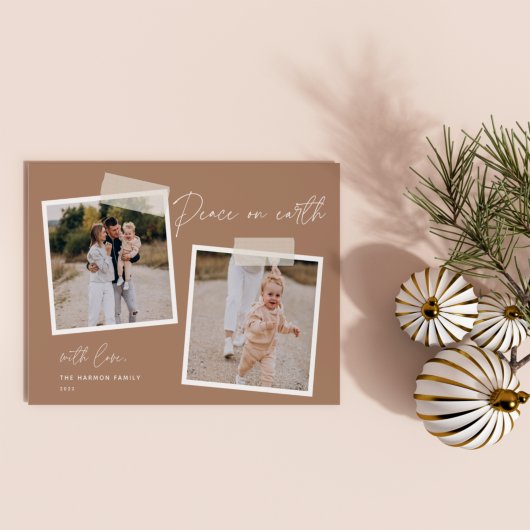 スナップショット | Peace on Earth 2フォトホリデーカード シーズンカード