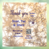 スナップタグをシェアしてソーシャルメディアで輝くゴールドのQRコード ウィンドウサイン (シート3)