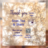 スナップタグをシェアしてソーシャルメディアで輝くゴールドのQRコード ウィンドウサイン (シート2)