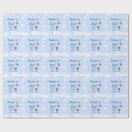 スナップタグをシェアしてソーシャルメディアで輝くブルーのQRコード ラッピングペーパー