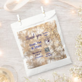 スナップタグ シェア ソーシャルメディア QRコード グリッター ゴールド フェイバーバッグ (クリップ留めされた状態)