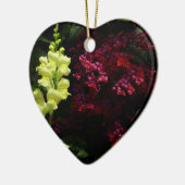 スナップドラゴンとパゴダの花カラフルフローラ セラミックオーナメント (左)