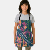 スナップドラゴンのレインボーカラフルパタパーソナライズされたーン エプロン (インサイチュ)