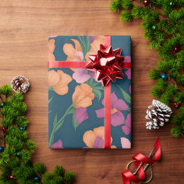 スナップドラゴンのレインボーカラフルパタパーソナライズされたーン ラッピングペーパー