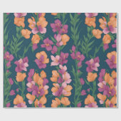 スナップドラゴンのレインボーカラフルパタパーソナライズされたーン ラッピングペーパー (フラット)