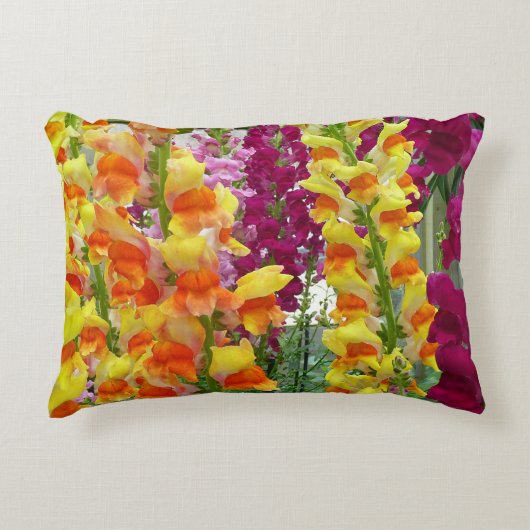 スナップドラゴンカラフルフローラ アクセントクッション (正面)