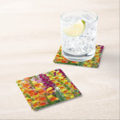 スナップドラゴンカラフルフローラ スクエアペーパーコースター (インサイチュ)