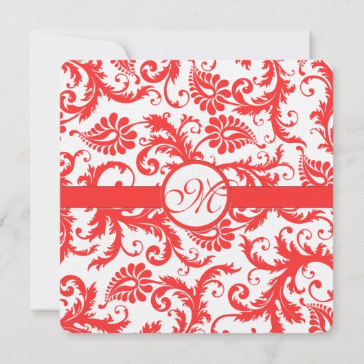 スナップドラゴンコーラルダマスウェディング招待状 招待状 (裏面)