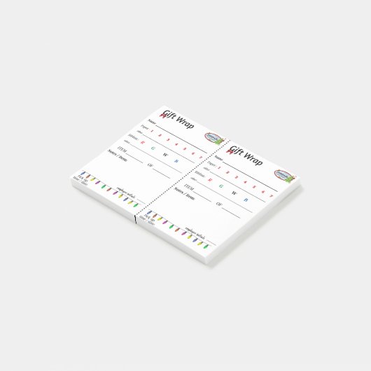 スナップドールホリデーギフトラッピングポストITラベル ポストイット (アングル)