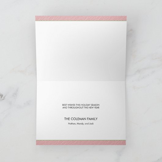 スナップファンキーショットホリデーフォトカード シーズンカード (内部)