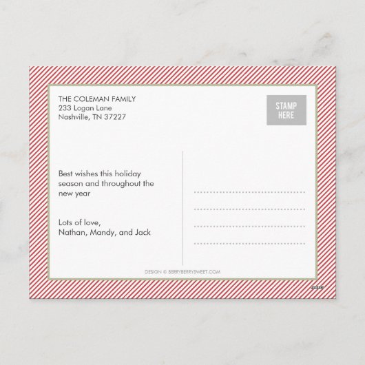 スナップファンキーショット休日フォトカードはがき シーズンポストカード (裏面)