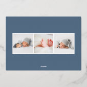 スナップモダンショット |ホイル誕生のお知らせ 箔招待状 (裏面)