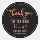 スナップラベルと共有のスモールビジネス向けパッケージ ラウンドシール (正面)