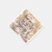 スナップラベル共有ソーシャルメディアq rコードグリッター金ゴールド スタンダードカクテルナプキン (角)