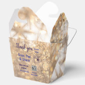 スナップラベル共有ソーシャルメディアq rコードグリッター金ゴールド フェイバーボックス (見開き)