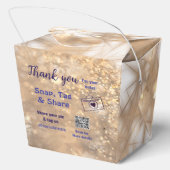 スナップラベル共有ソーシャルメディアq rコードグリッター金ゴールド フェイバーボックス (裏面)