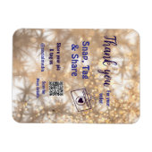 スナップラベル共有ソーシャルメディアq rコードグリッター金ゴールド マグネット (横)