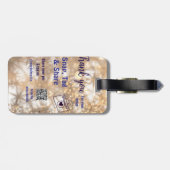 スナップラベル共有ソーシャルメディアq rコードグリッター金ゴールド ラゲッジタグ (裏面横)