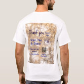 スナップラベル共有ソーシャルメディアq rコードグリッター金ゴールド tシャツ (裏面)