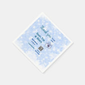 スナップラベル共有ソーシャルメディアq rコードグリッター青 スタンダードカクテルナプキン (角)