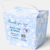 スナップラベル共有ソーシャルメディアq rコードグリッター青 フェイバーボックス (裏面)