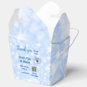 スナップラベル共有ソーシャルメディアq rコードグリッター青 フェイバーボックス (見開き)