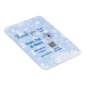 スナップラベル共有ソーシャルメディアq rコードグリッター青 マグネット (右側)