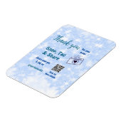 スナップラベル共有ソーシャルメディアq rコードグリッター青 マグネット (左側)