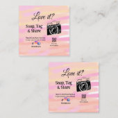 スナップラベル共有メディアカメラを追加の社会人はそれを愛する。A スクエア名刺 (正面/裏面)