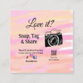 スナップラベル共有メディアカメラを追加の社会人はそれを愛する。A スクエア名刺 (裏面)