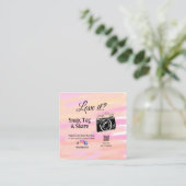 スナップラベル共有メディアカメラを追加の社会人はそれを愛する。A スクエア名刺 (スタンド正面)