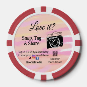 スナップラベル共有メディアカメラを追加の社会人はそれを愛する。A ポーカーチップ