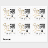 スナップラベル共有QRコードソーシャルメディア スクエアシール (シート)