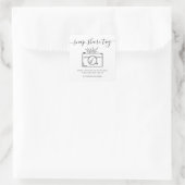 スナップ共有ラベルシンプルカメラソーシャルメディア事業 スクエアシール (バッグ)