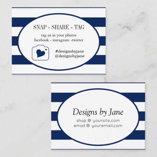 スナップ共有ラベルスモールビジネスオーダー挿入カード 名刺 (正面/裏面)