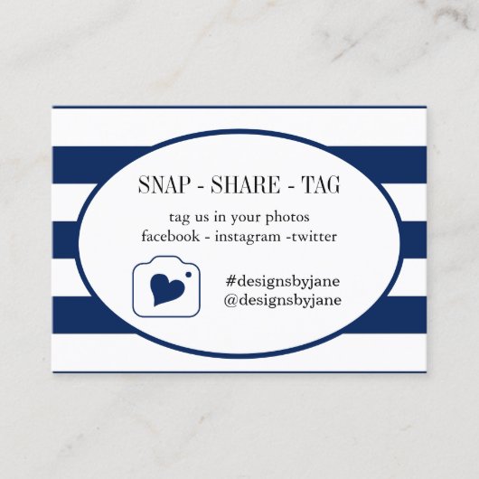 スナップ共有ラベルスモールビジネスオーダー挿入カード 名刺 (正面)