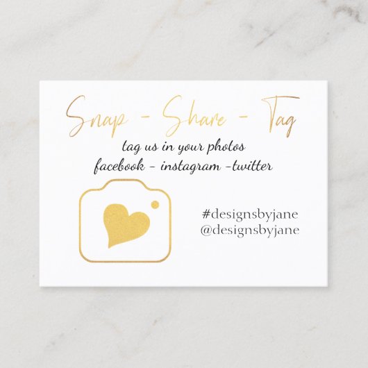 スナップ共有ラベルスモールビジネスオーダー挿入カード 名刺 (正面)