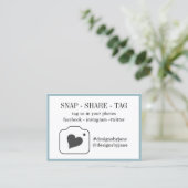 スナップ共有ラベルスモールビジネス注文挿入カード 名刺 (スタンド正面)