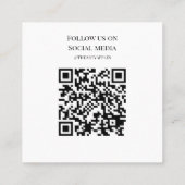 スナップ共有ラベルソーシャルメディア感謝してい秩序 スクエア名刺 (裏面)