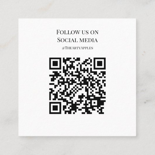 スナップ共有ラベルソーシャルメディア感謝してい秩序 スクエア名刺 (裏面)