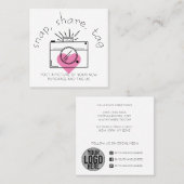 スナップ共有ラベルハートカメラソーシャルメディア事業 スクエア名刺 (正面/裏面)