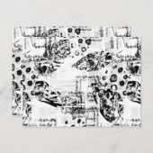 スナップ内の友だちの白黒のクラシック写真 ポストカード (正面/裏面)