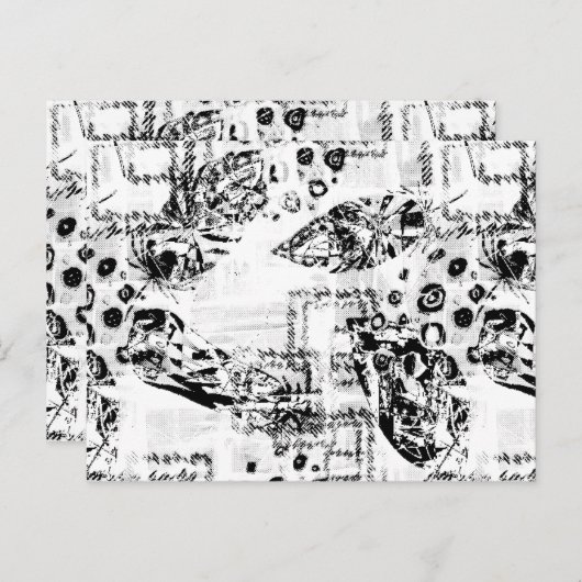 スナップ内の友だちの白黒のクラシック写真 ポストカード (正面/裏面)