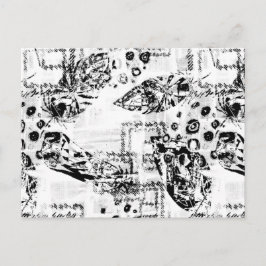 スナップ内の友だちの白黒のクラシック写真 ポストカード