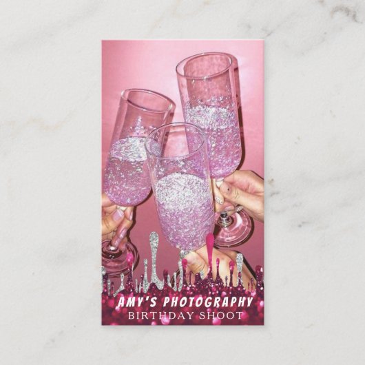 スナップ特殊モーメント誕生日写真 名刺 (正面)