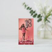 スナップ特殊モーメント誕生日写真 名刺 (スタンド正面)