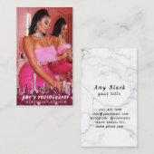 スナップ特殊モーメント誕生日写真 名刺 (正面/裏面)