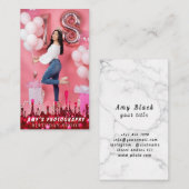 スナップ特殊モーメント誕生日写真 名刺 (正面/裏面)