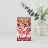 スナップ特殊モーメント誕生日写真 名刺 (スタンド正面)